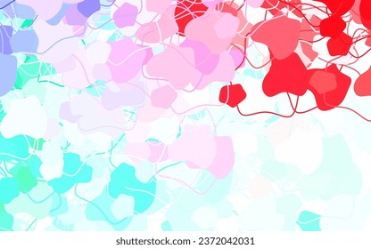 Light Green, Red vector pattern with random forms. Simple colorful illustration with abstract gradient shapes. Modern design for your business card.