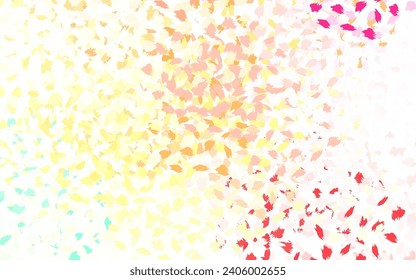 Light Green, Red vector pattern with random forms. Modern abstract illustration with colorful random forms. Modern design for your business card.