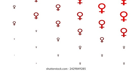 Light Green, Red vector pattern with feminism elements. Abstract illustration with a depiction of women's power. Smart design for your apps.