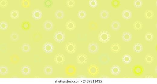 Light green, red vector pattern with coronavirus elements. Colorful abstract illustration with gradient medical shapes. Best design for quarantine events.