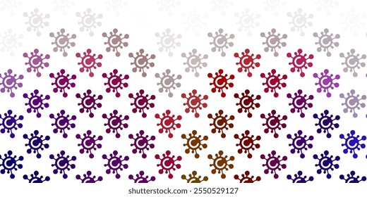 Light Green, Red vector pattern with coronavirus elements. Abstract illustration with biological gradient shapes. Simple drawing against danger fever.