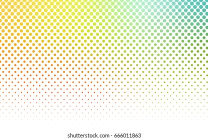 Light Green, Red vector red pattern of geometric circles, shapes. Colorful mosaic banner. Geometric background with colored disks.