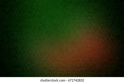 Light Green, Red vector pattern. Hexagonal template. Geometric sample. Repeating hexagon shapes. Brand-New texture for your design. Pattern can be used for background