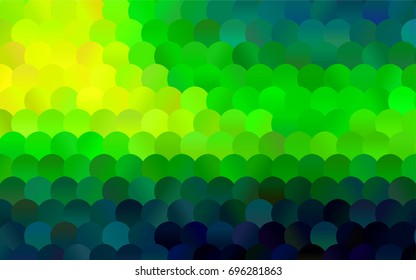Light Green, Red vector red pattern of geometric circles, shapes. Colorful mosaic banner. Geometric background with colored disks.