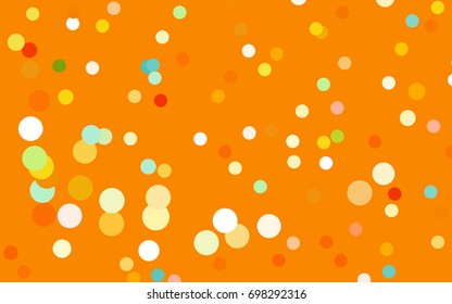 Light Green, Red vector red pattern of geometric circles, shapes. Colorful mosaic banner. Geometric background with colored disks.