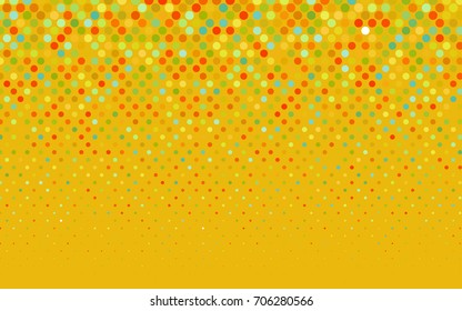 Light Green, Red vector red pattern of geometric circles, shapes. Colorful mosaic banner. Geometric background with colored disks.