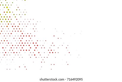 Light Green, Red vector red pattern of geometric circles, shapes. Colorful mosaic banner. Geometric background with colored disks.