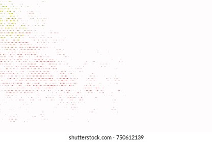 Light Green, Red vector red pattern of geometric circles, shapes. Colorful mosaic banner. Geometric background with colored disks.