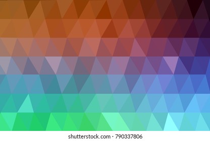Light Green, Red vector Pattern.  triangular template. Geometric sample. Repeating routine with triangle shapes. New texture for your design. Pattern can be used for background.