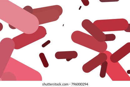 Light Green, Red vector pattern with rounded lines. Shining colored illustration with rounded stripes. Best design for your ad, poster, banner.