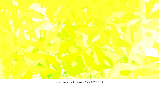 Plantilla de triángulo de poli vectorial rojo verde claro. Nueva ilustración colorida con formas de triángulos degradados. Diseño de páginas de aterrizaje.