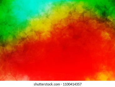 Light Green, Red vector polygon abstract pattern. A vague abstract illustration with gradient. A new texture for your design.
