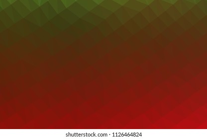 Light Green, Red vector polygon abstract backdrop. Colorful illustration in abstract style with gradient. The textured pattern can be used for background.