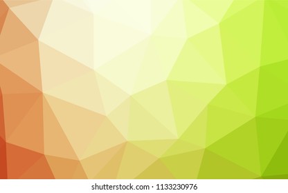 Light Green, Red vector polygon abstract layout. Elegant bright polygonal illustration with gradient. Polygonal design for your web site.