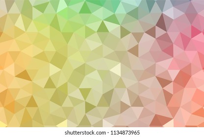 Light Green, Red vector polygon abstract backdrop. Modern abstract illustration with triangles. Polygonal design for your web site.