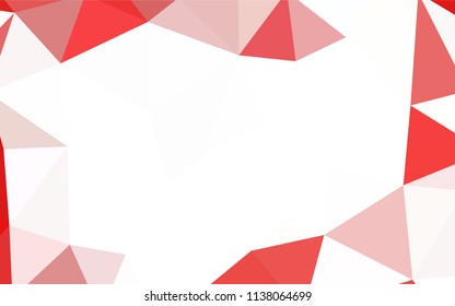 Light Green, Red vector polygon abstract backdrop. Elegant bright polygonal illustration with gradient. New template for your brand book.