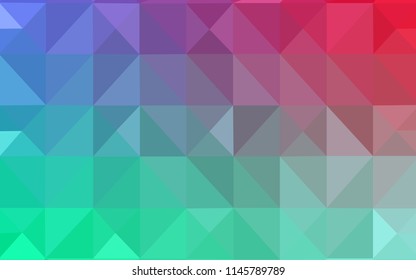 Light Green, Red vector polygon abstract backdrop. Colorful illustration in polygonal style with gradient. Textured pattern can be used as a background.