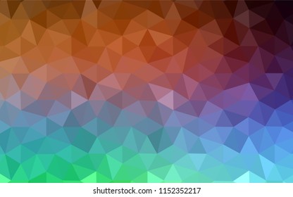 Light Green, Red vector polygon abstract background. A completely new color illustration in a polygonal style. Triangular pattern for your design.