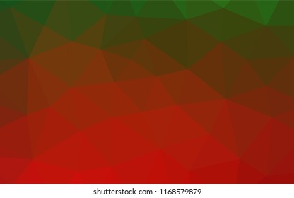 Light Green, Red vector polygon abstract layout. Shining colored illustration in a Brand new style. The template can be used as a background for cell phones.