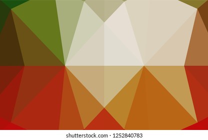 Light Green, Red vector polygon abstract layout. Colorful abstract illustration with gradient. The elegant pattern can be used as part of a brand book.