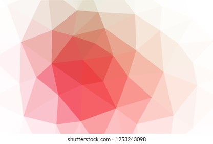Light Green, Red vector polygon abstract backdrop. Shining illustration, which consist of triangles. Triangular pattern for your business design.