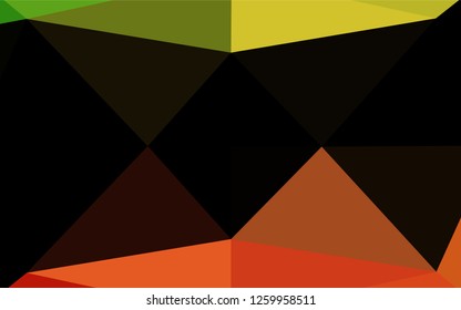 Light Green, Red vector polygon abstract backdrop. Colorful abstract illustration with gradient. Brand new design for your business.
