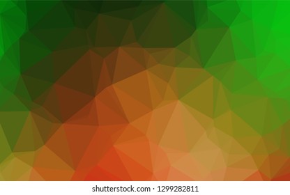 Light Green, Red vector polygon abstract backdrop. A completely new color illustration in a vague style. The completely new template can be used for your brand book.