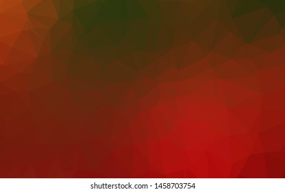 Light Green, Red vector polygon abstract background. Brand new colorful illustration in with gradient. New texture for your design.