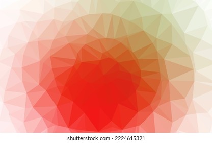 Light Green, Red Vector Polygon Abstract Backdrop. A Completely New Color Illustration In A Vague Style. The Best Triangular Design For Your Business.