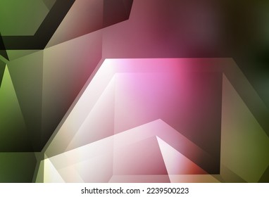 Light Green, Red vector polygon abstract layout. Elegant bright polygonal illustration with gradient. Template for cell phone's backgrounds.