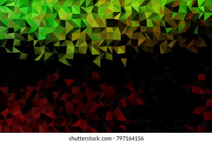 Light Green, Red vector polygon abstract background. An elegant bright illustration with gradient. The completely new template can be used for your brand book.