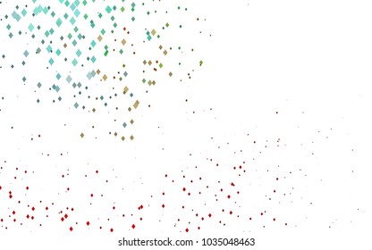 Light Green, Red vector polygonal illustration consisting of rectangles. Rectangular design for your business. Creative geometric background in origami style with gradient.