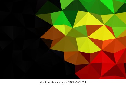 Light Green, Red vector polygonal template. Glitter abstract illustration with an elegant design. The template can be used as a background for cell phones.