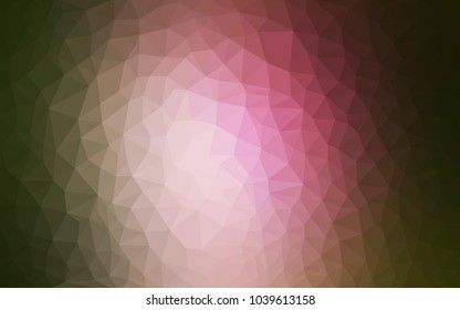 Light Green, Red vector polygonal illustration, which consist of triangles. Triangular design for your business. Creative geometric background in Origami style with gradient