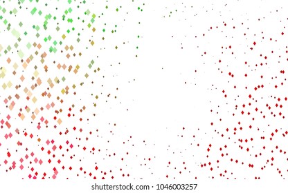 Light Green, Red vector polygonal illustration, which consist of rectangles. Rectangular pattern for your business design. Geometric background in Origami style with gradient. 