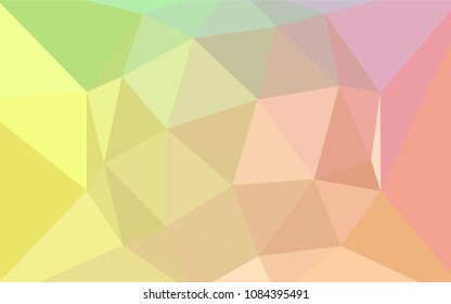 Light Green, Red vector polygonal pattern. Geometric illustration in Origami style with gradient.  Triangular pattern for your design.