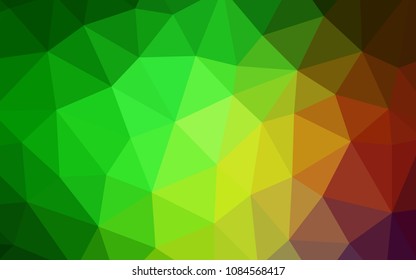 Light Green, Red vector polygonal template. Colorful illustration in polygonal style with gradient. A completely new design for your leaflet.