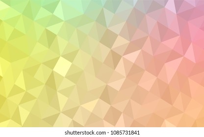 Light Green, Red vector polygonal background. Elegant bright polygonal illustration with gradient. Polygonal design for your web site.