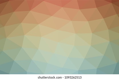 Light Green, Red vector polygonal pattern. Shining illustration, which consist of triangles. A completely new design for your business.