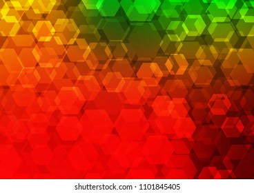 Light Green, Red vector polygonal background. Glitter abstract illustration with an elegant design. Brand new design for your business.
