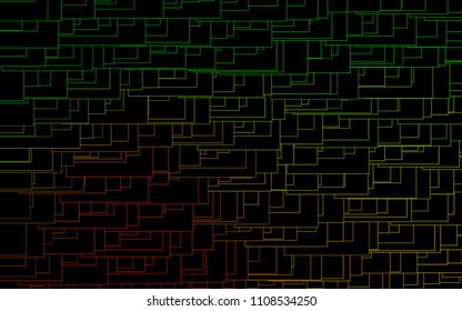 Light Green, Red vector polygonal illustration consisting of rectangles. Rectangular design for your business. Creative geometric background in origami style with gradient.