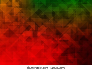 Light Green, Red vector polygonal polygonal. Glitter abstract illustration with an elegant design. A new texture for your design.
