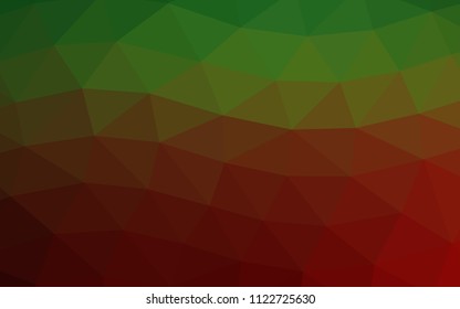 Light Green, Red vector polygonal polygonal. Glitter abstract illustration with an elegant design. The elegant pattern can be used as part of a brand book.