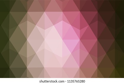 Light Green, Red vector polygonal background. Geometric illustration in Origami style with gradient.  Brand new style for your business design.