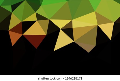 Light Green, Red vector polygonal pattern. Brand new colored illustration in blurry style with gradient. A new texture for your design.