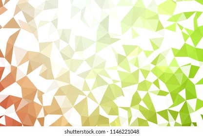Light Green, Red vector polygonal pattern. Colorful abstract illustration with triangles. New template for your brand book.
