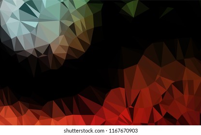 Light Green, Red vector polygonal pattern. Colorful abstract illustration with gradient. A completely new template for your business design.