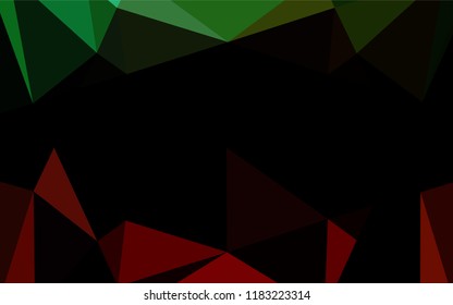 Light Green, Red vector polygonal template. A sample with polygonal shapes. The best triangular design for your business.