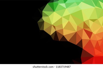 Light Green, Red vector polygonal background. Colorful abstract illustration with gradient. A completely new template for your business design.