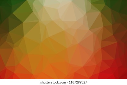Light Green, Red vector polygonal pattern. Shining colored illustration in a Brand new style. A completely new template for your business design.